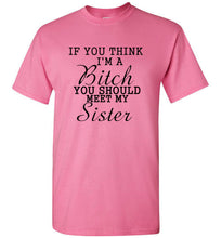 Load image into Gallery viewer, If You Think I'm a Bitch You Should Meet My Sister T Shirt