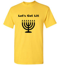 Load image into Gallery viewer, Let's Get Lit Hanukah T Shirt