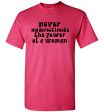 Load image into Gallery viewer, Never Underestimate the Power of a Woman T Shirt