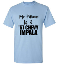 Load image into Gallery viewer, My Patronus is a 67 Chevy Impala Harry Potter Supernatural Mash UpT Shirt