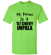 Load image into Gallery viewer, My Patronus is a 67 Chevy Impala Harry Potter Supernatural Mash UpT Shirt