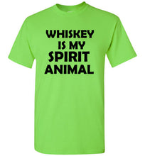 Load image into Gallery viewer, Whiskey is My Spirit Animal T Shirt