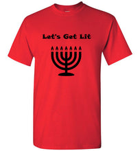 Load image into Gallery viewer, Let's Get Lit Hanukah T Shirt