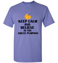 Load image into Gallery viewer, Keep Calm and Believe in the Great Pumpkin T Shirt
