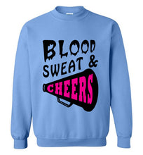 Load image into Gallery viewer, Blood Sweat and Cheers Cheerleader Sweatshirt