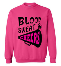 Load image into Gallery viewer, Blood Sweat and Cheers Cheerleader Sweatshirt