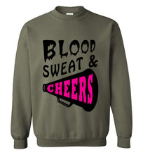 Load image into Gallery viewer, Blood Sweat and Cheers Cheerleader Sweatshirt