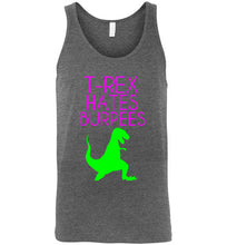 Load image into Gallery viewer, T Rex Hates Burpees Unisex Tank Top