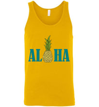 Load image into Gallery viewer, Aloha Pineapple Unisex Tank Top - The Glam Foxx