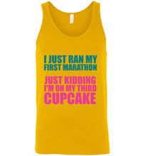 Load image into Gallery viewer, I Just Ran My First Marathon Unsiex Tank Top - The Glam Foxx