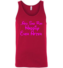 Load image into Gallery viewer, And She Ran Happily Ever After Unisex Tank Top