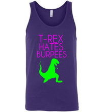 Load image into Gallery viewer, T Rex Hates Burpees Unisex Tank Top