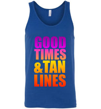 Load image into Gallery viewer, Good Times and Tan Lines Unisex Tank Top