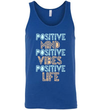 Load image into Gallery viewer, Positive Mind Positive Vibes Positive Life Unisex Tank Top
