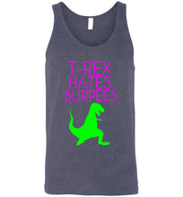 Load image into Gallery viewer, T Rex Hates Burpees Unisex Tank Top