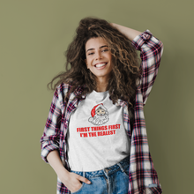 Load image into Gallery viewer, First Things First I'm The Realest Santa Christmas T Shirt