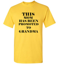 Load image into Gallery viewer, This Mom Has Been Promoted To Grandma T Shirt
