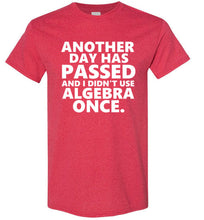 Load image into Gallery viewer, Another Day Has Passed and I Didn't Use Algebra Once TShirt - The Glam Foxx
