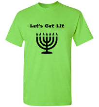 Load image into Gallery viewer, Let's Get Lit Hanukah T Shirt
