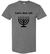 Load image into Gallery viewer, Let's Get Lit Hanukah T Shirt
