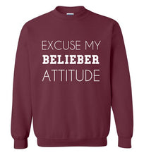 Load image into Gallery viewer, Excuse My Belieber Attitude Sweatshirt
