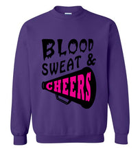 Load image into Gallery viewer, Blood Sweat and Cheers Cheerleader Sweatshirt
