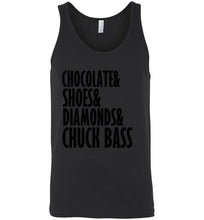 Load image into Gallery viewer, Chocolate Shoes Diamonds and Chuck Bass Unisex Tank Top - The Glam Foxx
