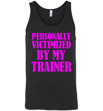 Load image into Gallery viewer, Personally Victimized By My Trainer Mean Girls Parody Unisex Tank Top
