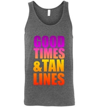 Load image into Gallery viewer, Good Times and Tan Lines Unisex Tank Top
