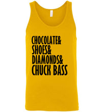 Load image into Gallery viewer, Chocolate Shoes Diamonds and Chuck Bass Unisex Tank Top - The Glam Foxx
