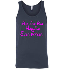 Load image into Gallery viewer, And She Ran Happily Ever After Unisex Tank Top

