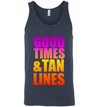 Load image into Gallery viewer, Good Times and Tan Lines Unisex Tank Top
