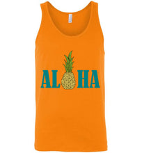 Load image into Gallery viewer, Aloha Pineapple Unisex Tank Top - The Glam Foxx
