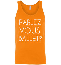 Load image into Gallery viewer, Parlez Vous Ballet Unisex Tank Top

