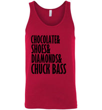 Load image into Gallery viewer, Chocolate Shoes Diamonds and Chuck Bass Unisex Tank Top - The Glam Foxx
