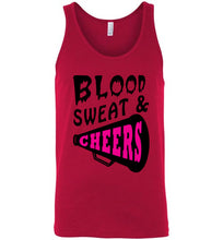 Load image into Gallery viewer, Blood Sweat and Cheers Cheerleader Tank Top
