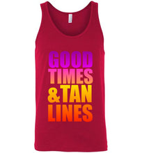 Load image into Gallery viewer, Good Times and Tan Lines Unisex Tank Top
