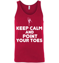 Load image into Gallery viewer, Keep Calm and Point Your Toes Unisex Tank Top
