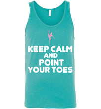 Load image into Gallery viewer, Keep Calm and Point Your Toes Unisex Tank Top

