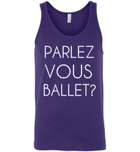 Load image into Gallery viewer, Parlez Vous Ballet Unisex Tank Top
