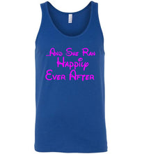 Load image into Gallery viewer, And She Ran Happily Ever After Unisex Tank Top
