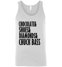 Load image into Gallery viewer, Chocolate Shoes Diamonds and Chuck Bass Unisex Tank Top - The Glam Foxx
