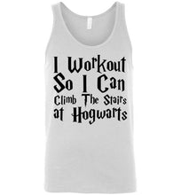 Load image into Gallery viewer, I Workout So I Can Climb the Stairs at Hogwarts Unisex Tank Top
