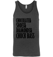 Load image into Gallery viewer, Chocolate Shoes Diamonds and Chuck Bass Unisex Tank Top - The Glam Foxx
