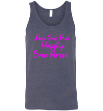 Load image into Gallery viewer, And She Ran Happily Ever After Unisex Tank Top
