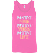 Load image into Gallery viewer, Positive Mind Positive Vibes Positive Life Unisex Tank Top
