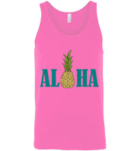 Load image into Gallery viewer, Aloha Pineapple Unisex Tank Top - The Glam Foxx

